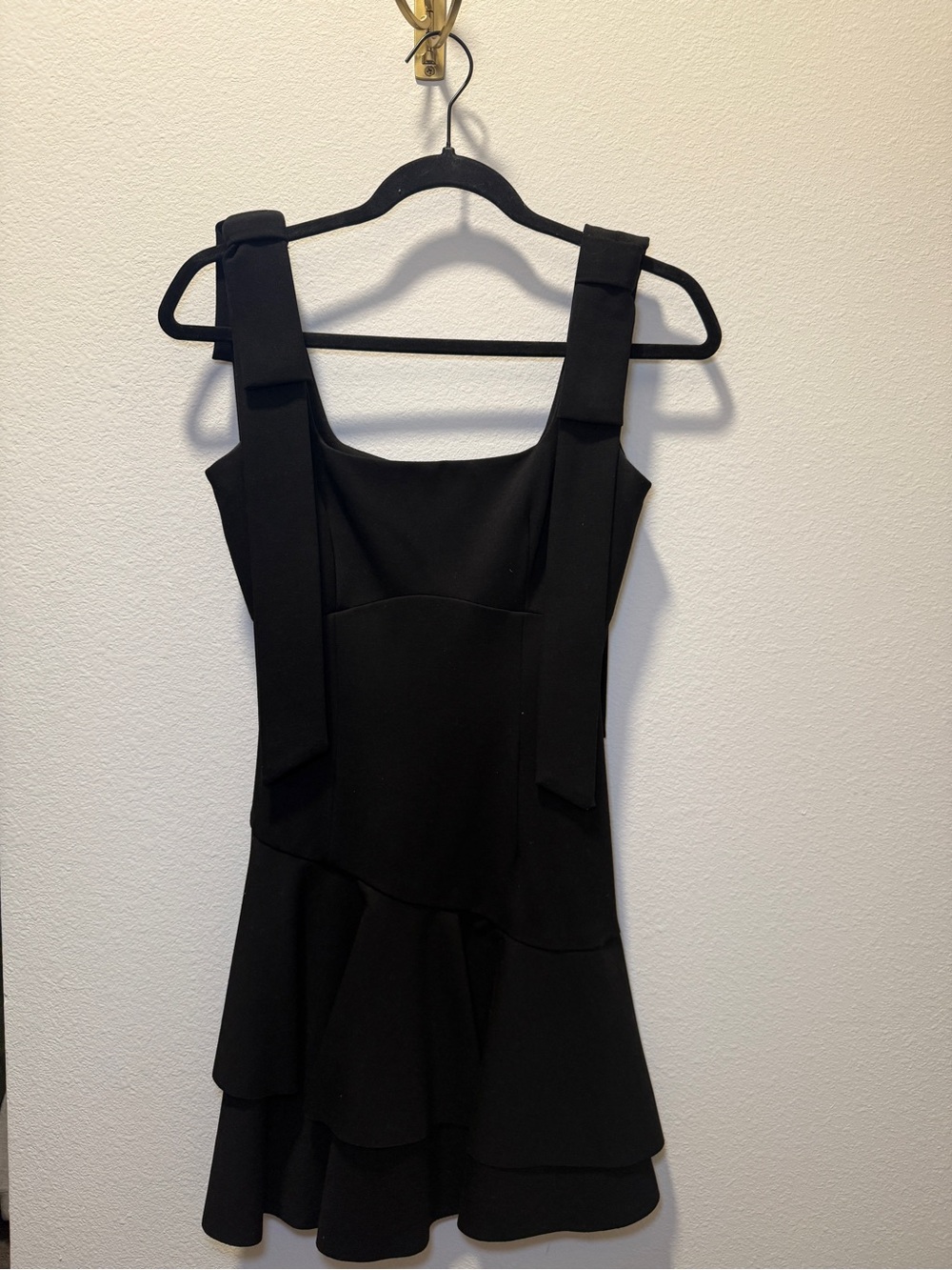 Elliatt Black Tiered Strap Mini Dress